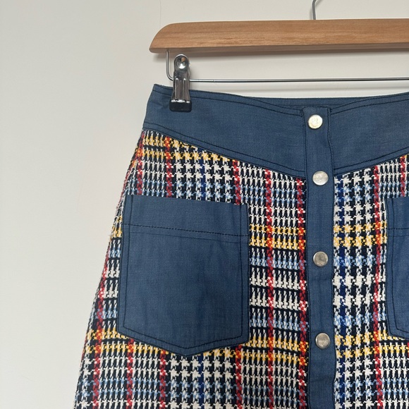 ⛱️ 2/20$ Zara contrasting tweed mini skirt size xs - Picture 3 of 9